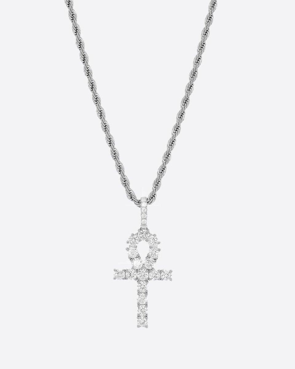 ANKH PIECE. - WHITE GOLD PENDANT - DRIP IN THE JEWEL