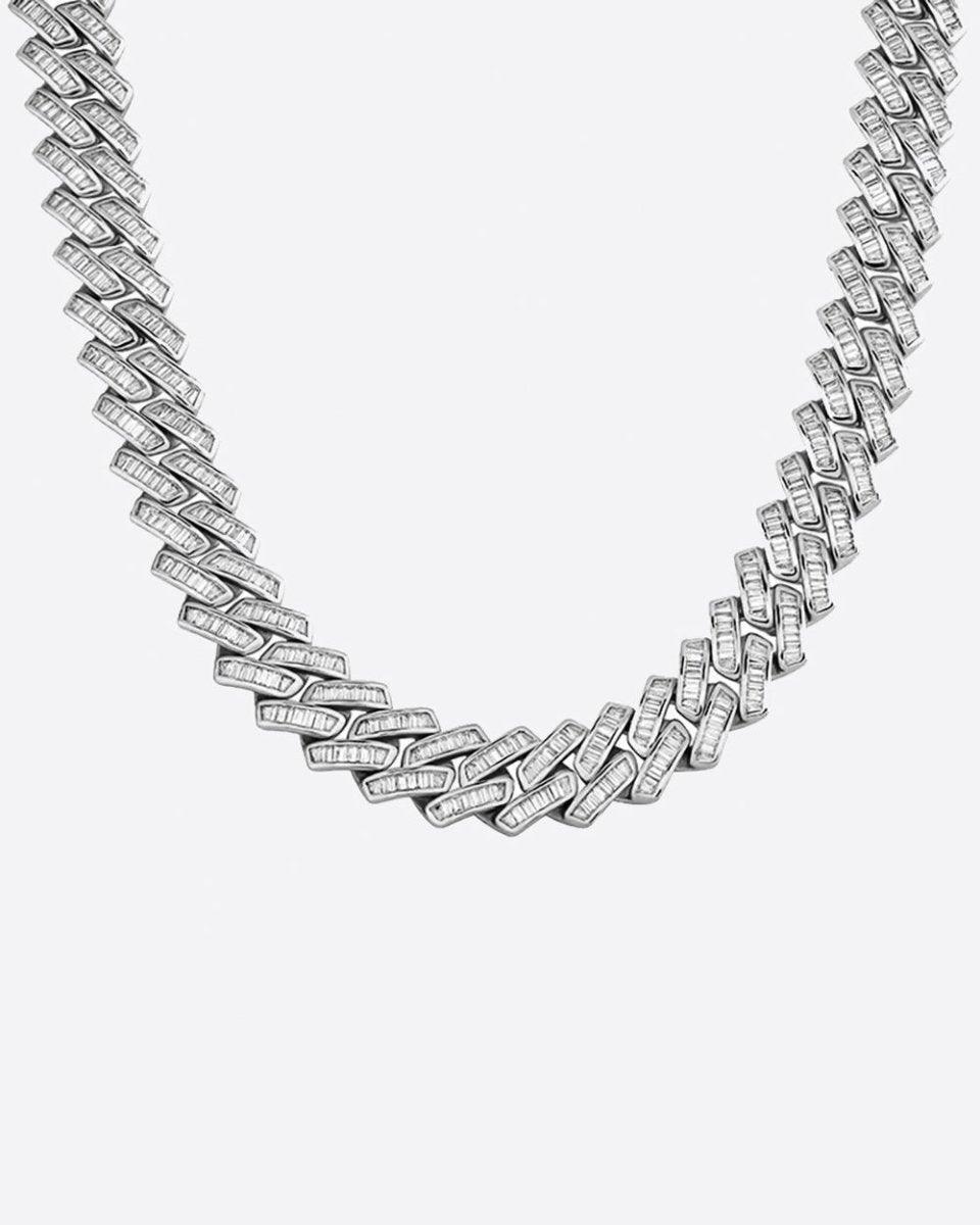 BAGUETTE PRONG. - 18MM WHITE GOLD ® - DRIP IN THE JEWEL
