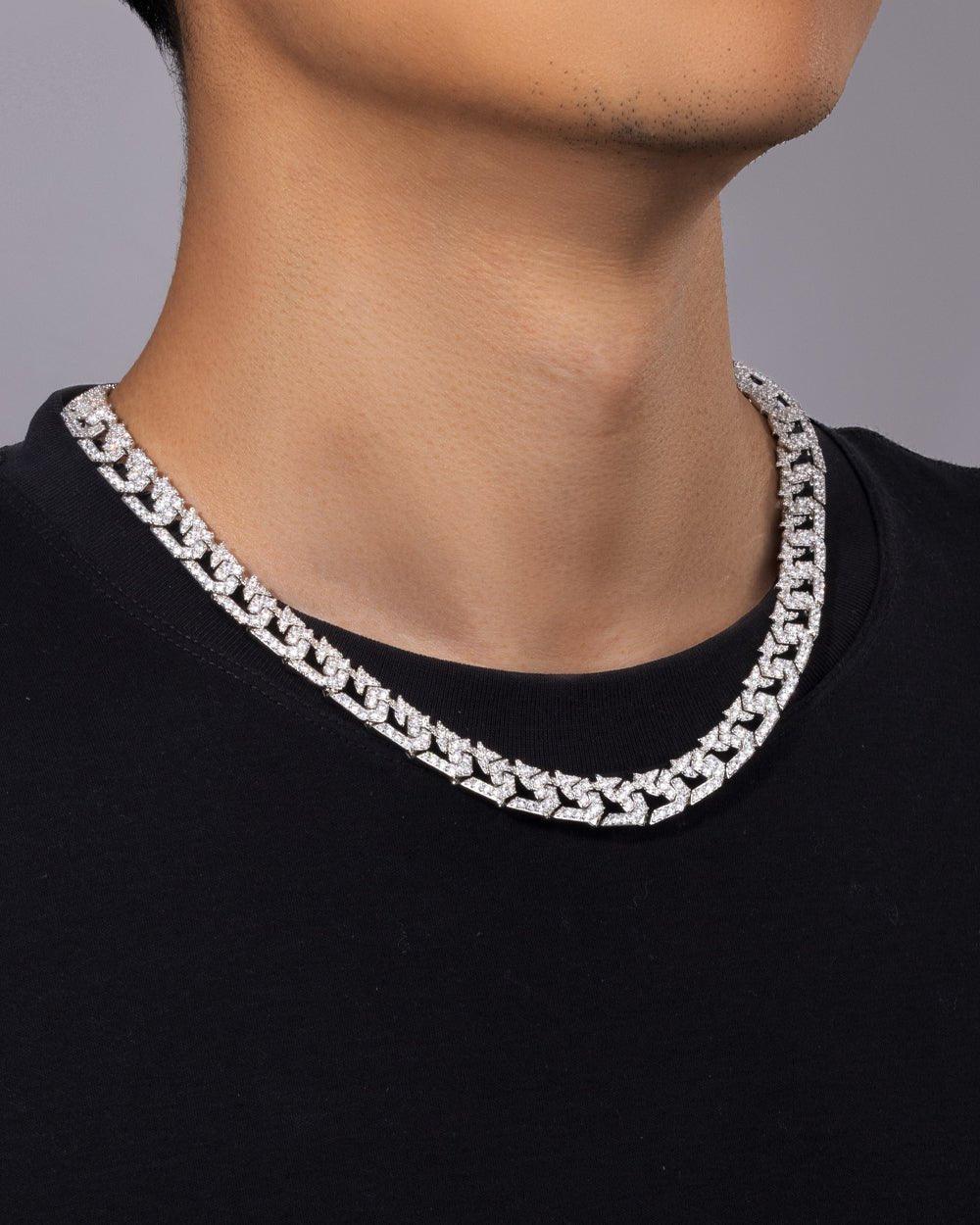 CHUNKY CUBAN CHAIN. - 10MM WHITE GOLD - DRIP IN THE JEWEL