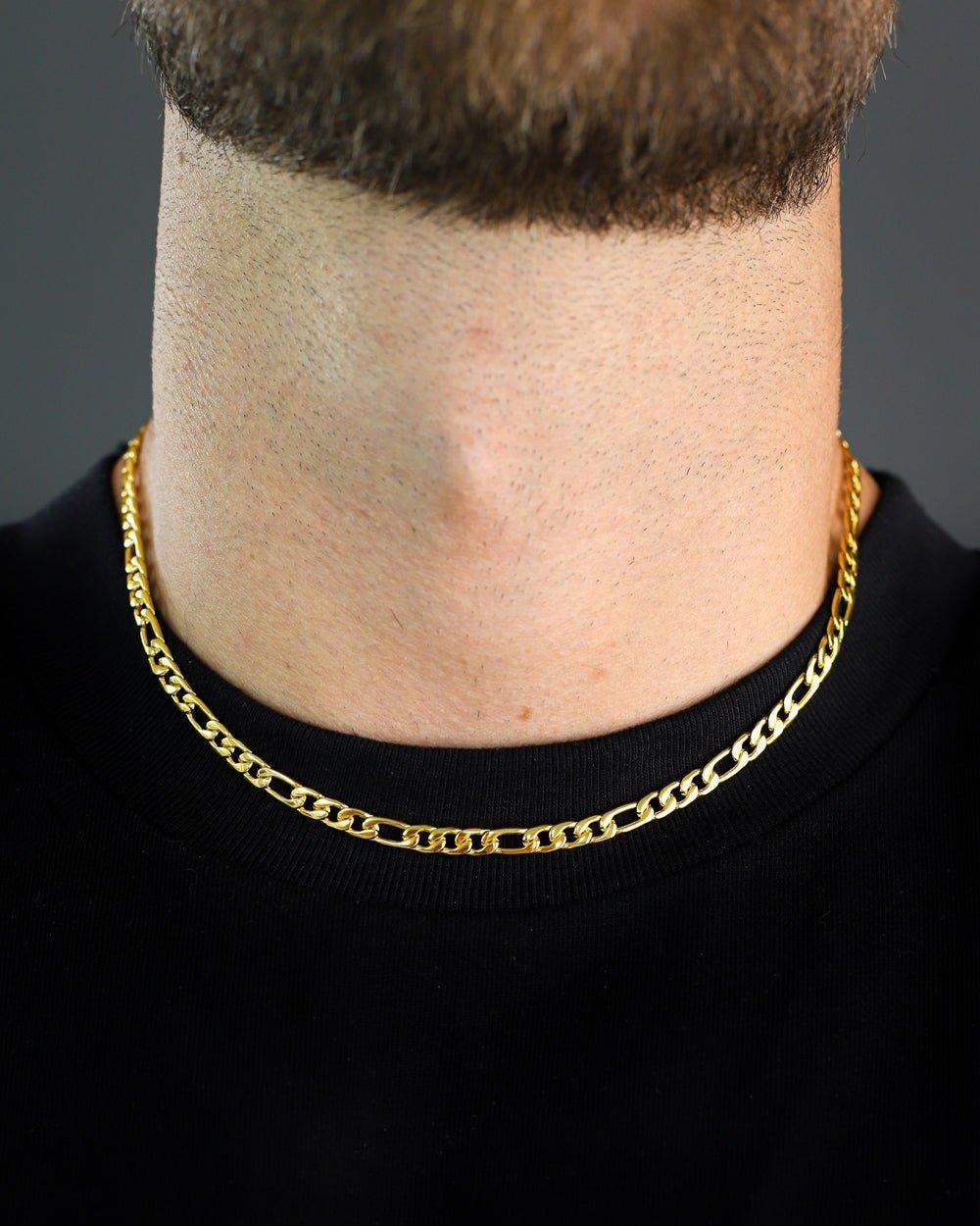 CLEAN FIGARO CHAIN. - 5MM 18K GOLD - DRIP IN THE JEWEL