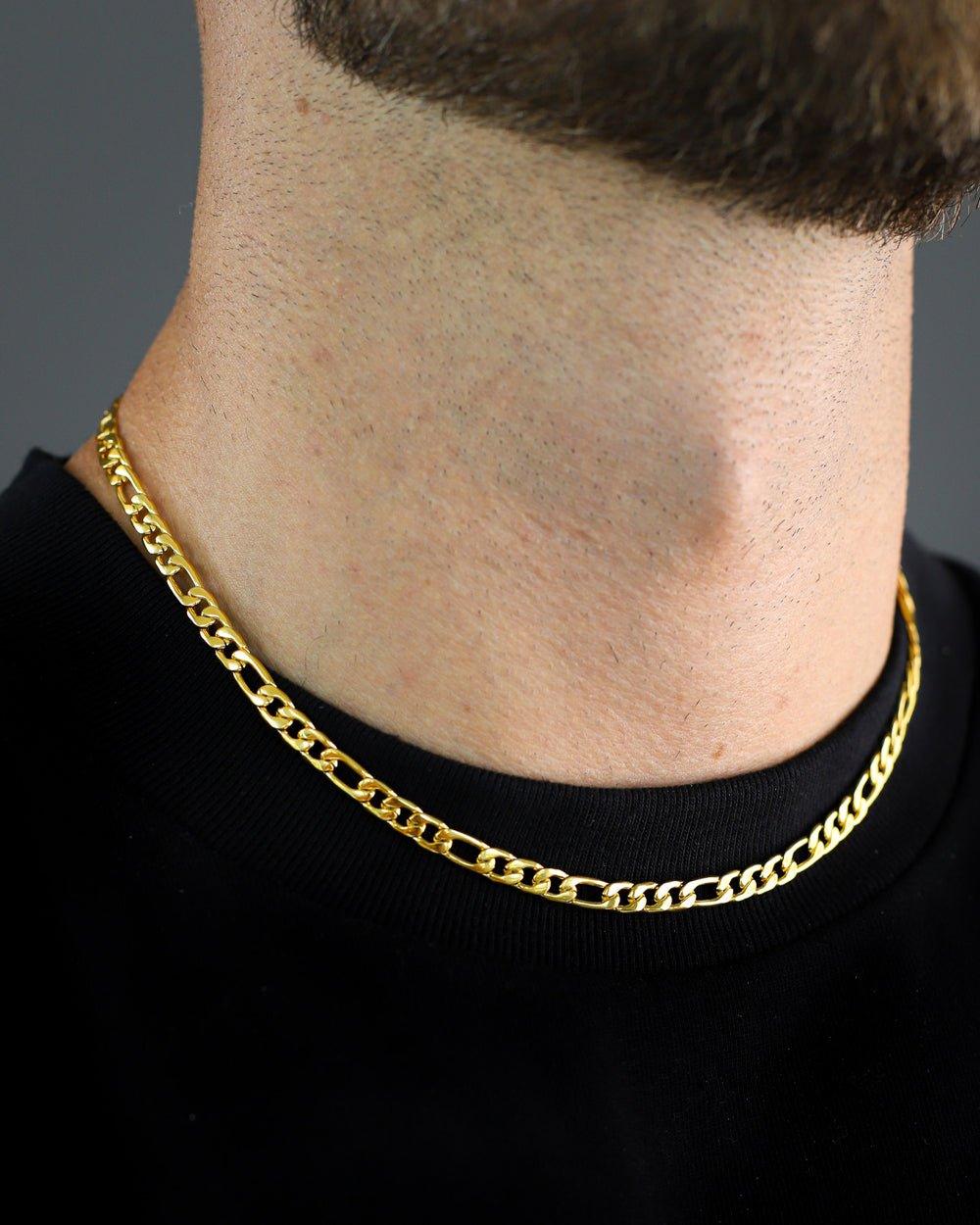 CLEAN FIGARO CHAIN. - 5MM 18K GOLD - DRIP IN THE JEWEL