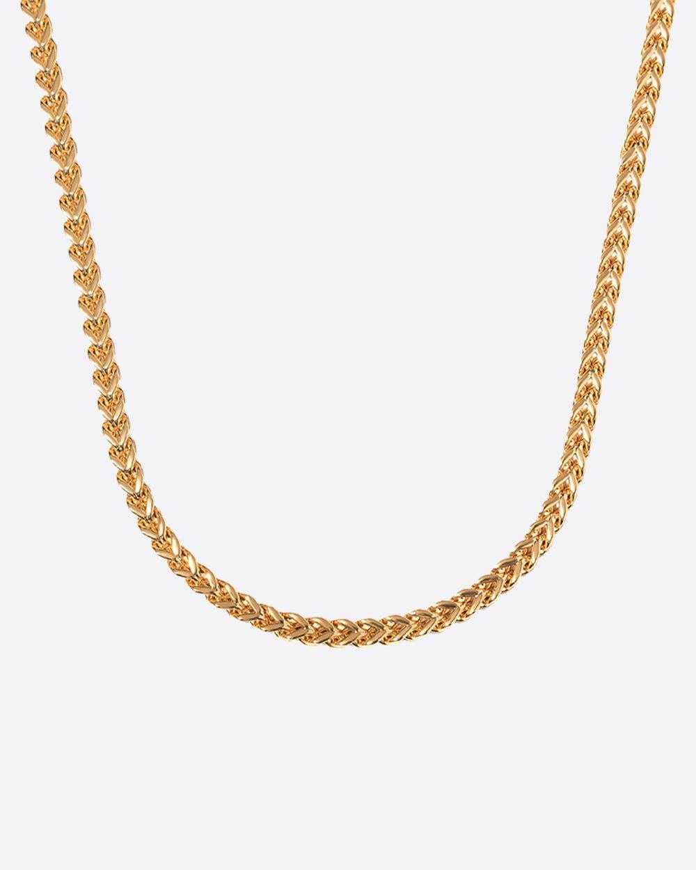 CLEAN FRANCO CHAIN. - 3MM 18K GOLD - DRIP IN THE JEWEL