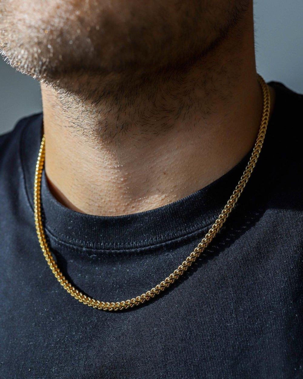 CLEAN FRANCO CHAIN. - 3MM 18K GOLD - DRIP IN THE JEWEL