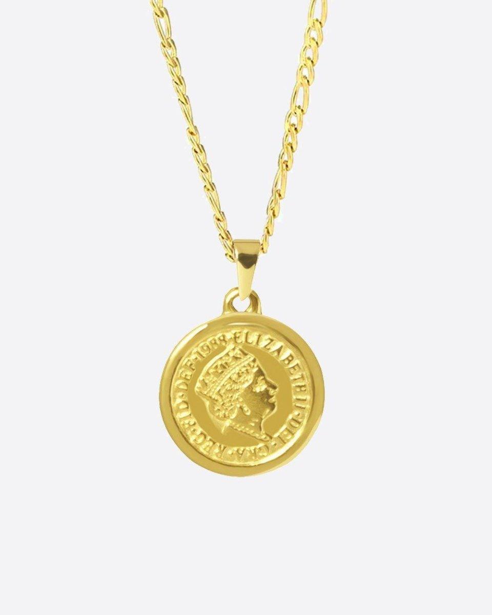 CLEAN PENNY PENDANT. - 14K GOLD - DRIP IN THE JEWEL