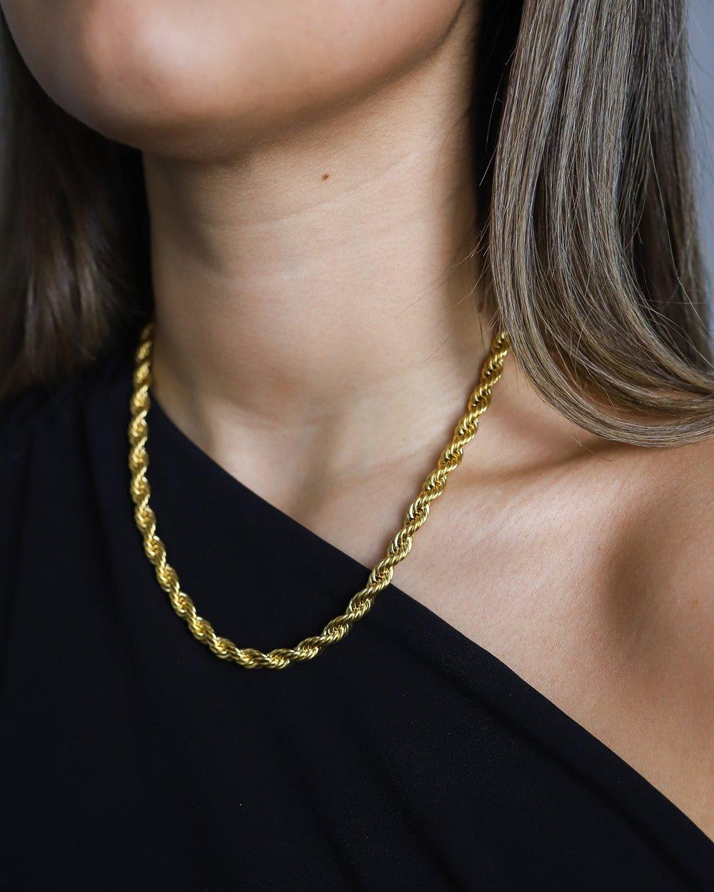 CLEAN ROPE CHAIN. - 6MM 18K GOLD - DRIP IN THE JEWEL