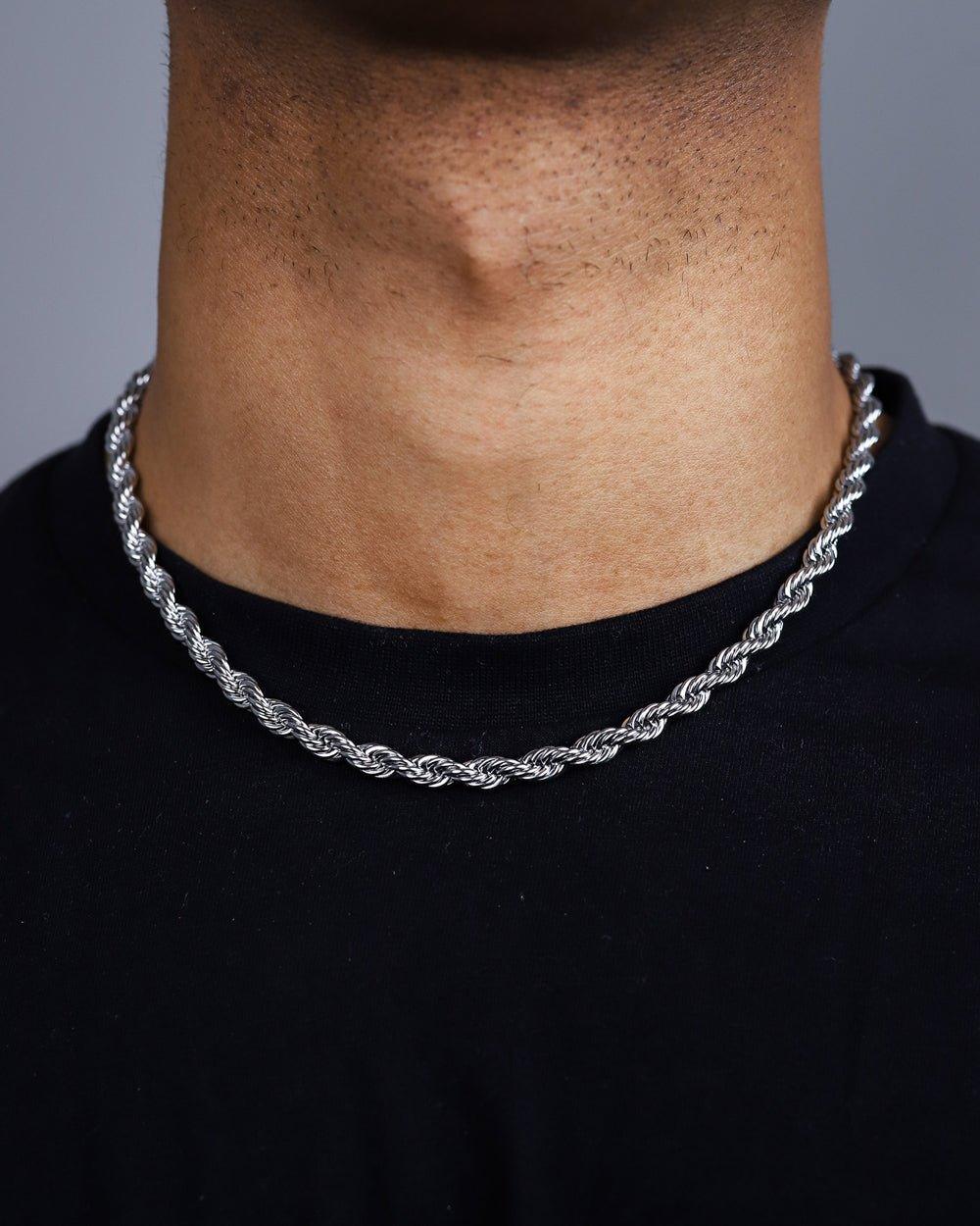 CLEAN ROPE CHAIN. - 6MM WHITE GOLD - DRIP IN THE JEWEL