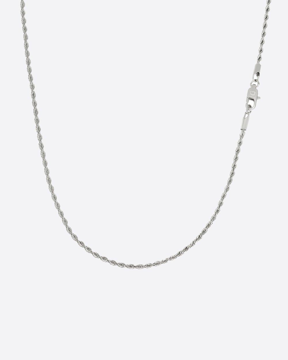 CLEAN ROPE CHAIN. - 2MM WHITE GOLD - DRIP IN THE JEWEL