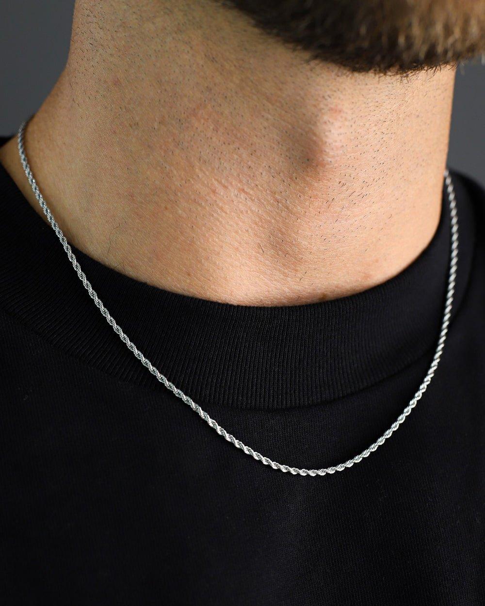 CLEAN ROPE CHAIN. - 2MM WHITE GOLD - DRIP IN THE JEWEL