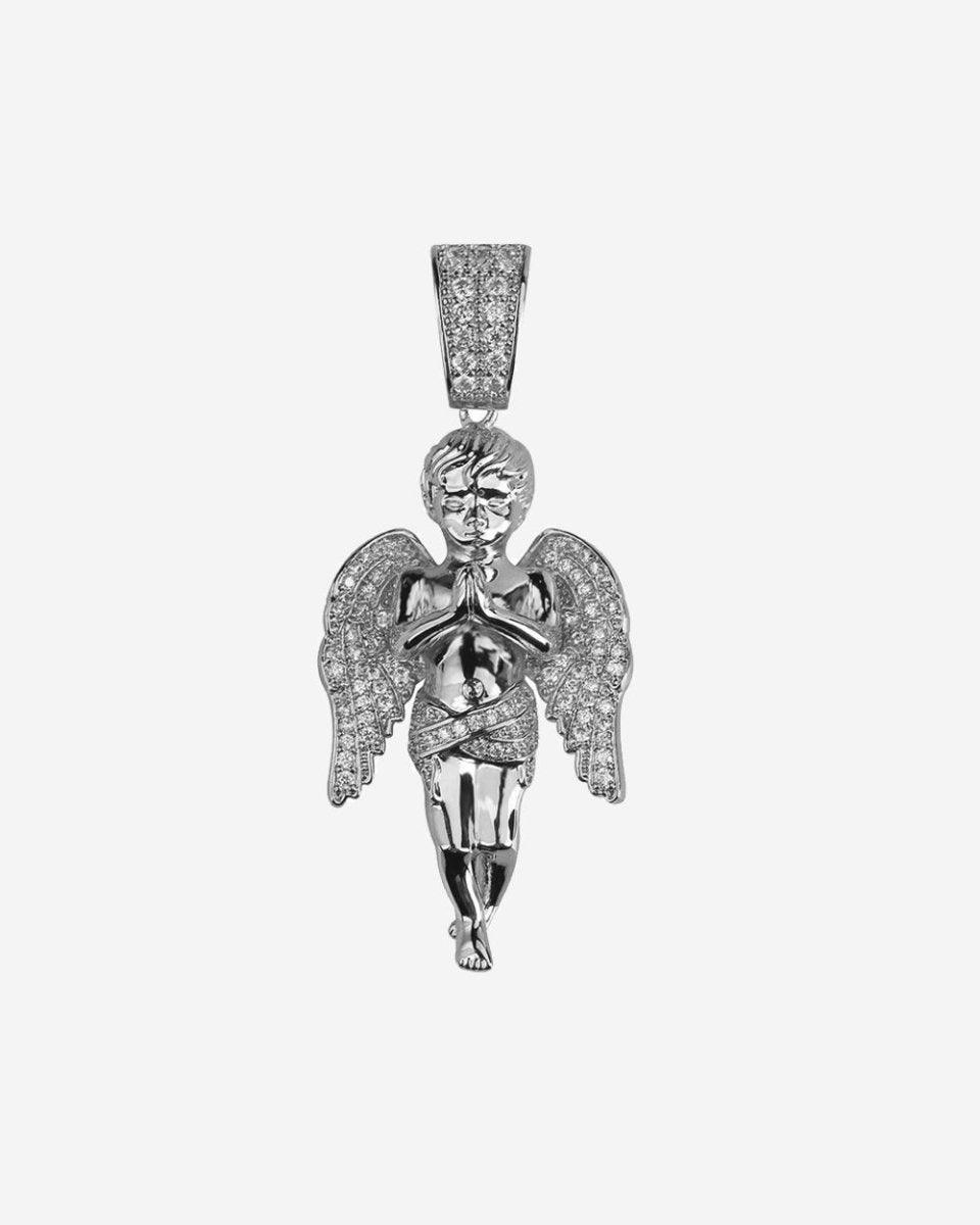 GUARDIAN ANGEL PENDANT. - WHITE GOLD - DRIP IN THE JEWEL