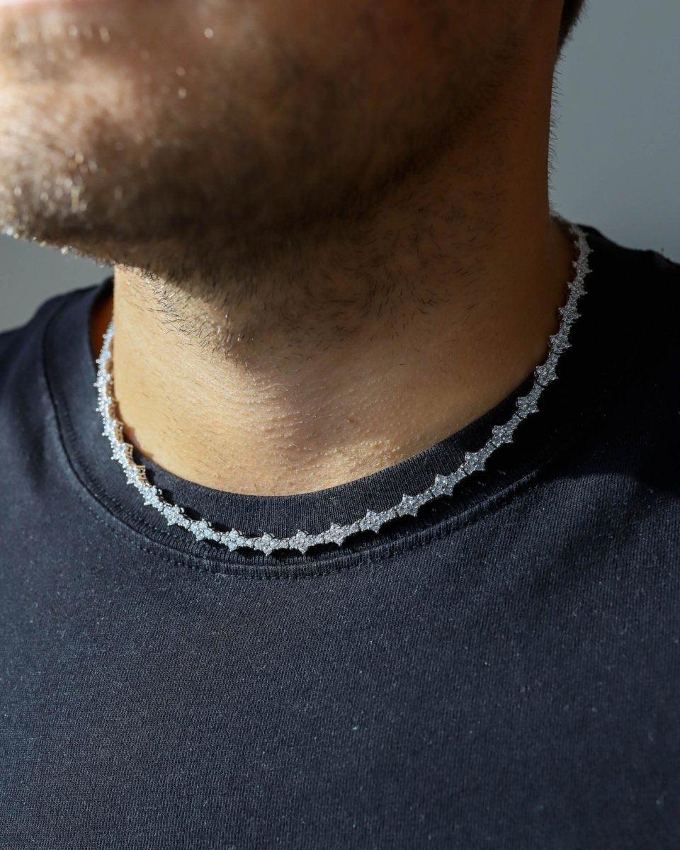 HONEYCOMB CHAIN. - WHITE GOLD ® - DRIP IN THE JEWEL