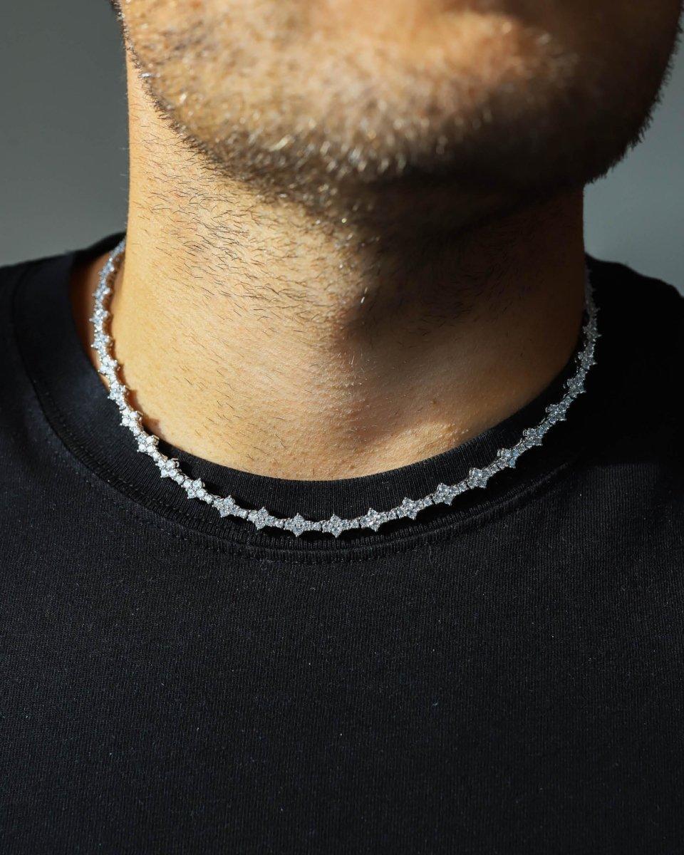 HONEYCOMB CHAIN. - WHITE GOLD ® - DRIP IN THE JEWEL