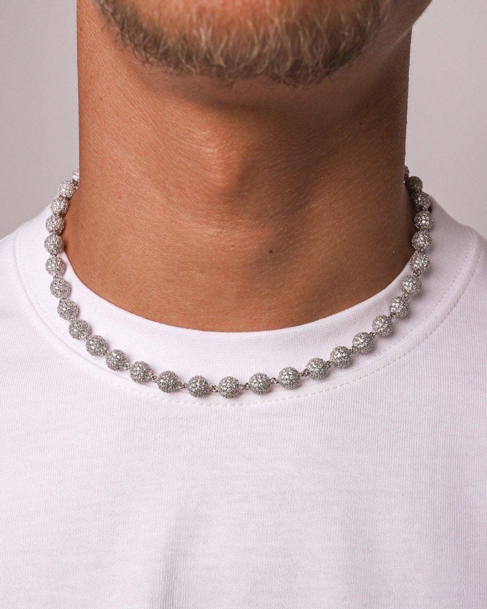 ICED BALL CHAIN. - WHITE GOLD ® - DRIP IN THE JEWEL