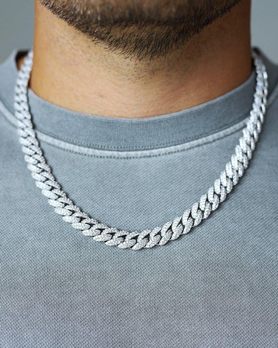 ICED CUBAN 10MM. - WHITE GOLD ® - DRIP IN THE JEWEL