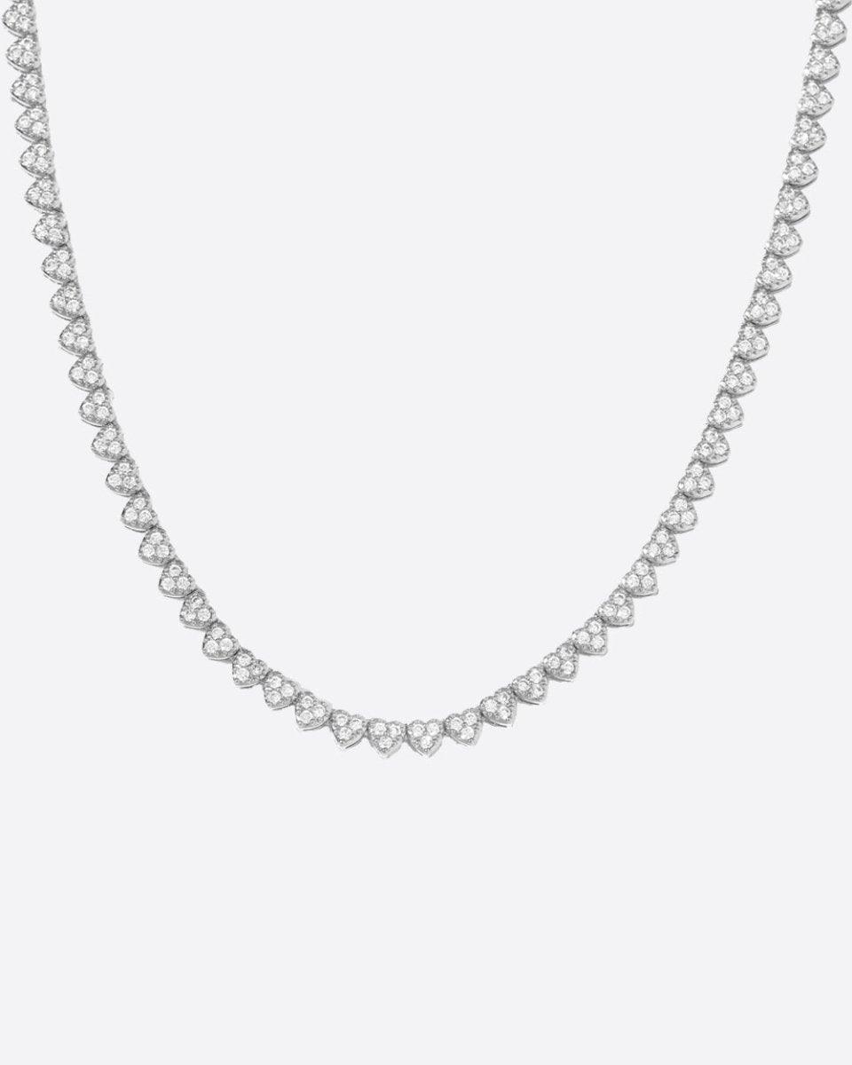 ICED HEARTS CHAIN. - WHITE GOLD ® - DRIP IN THE JEWEL