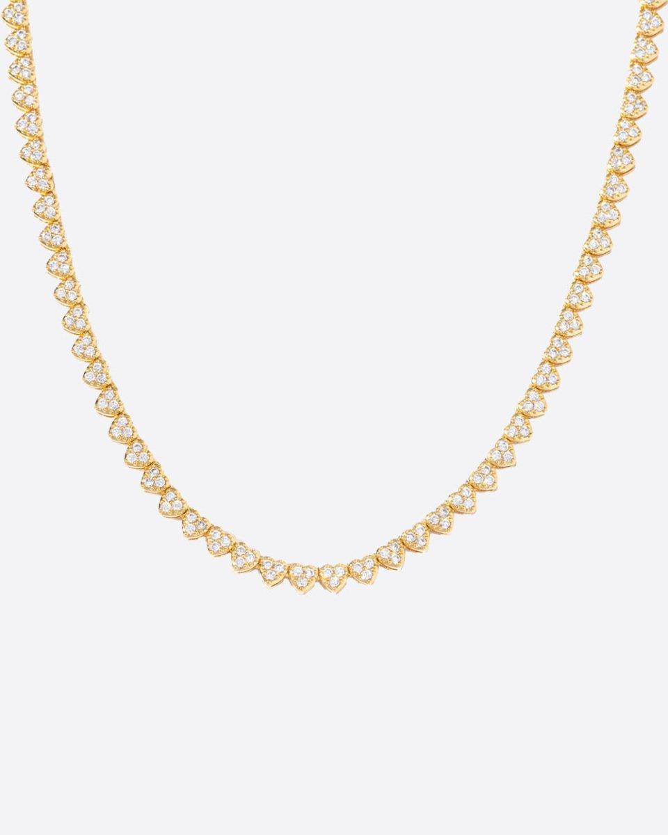 ICED HEARTS CHAIN. - GOLD ® - DRIP IN THE JEWEL