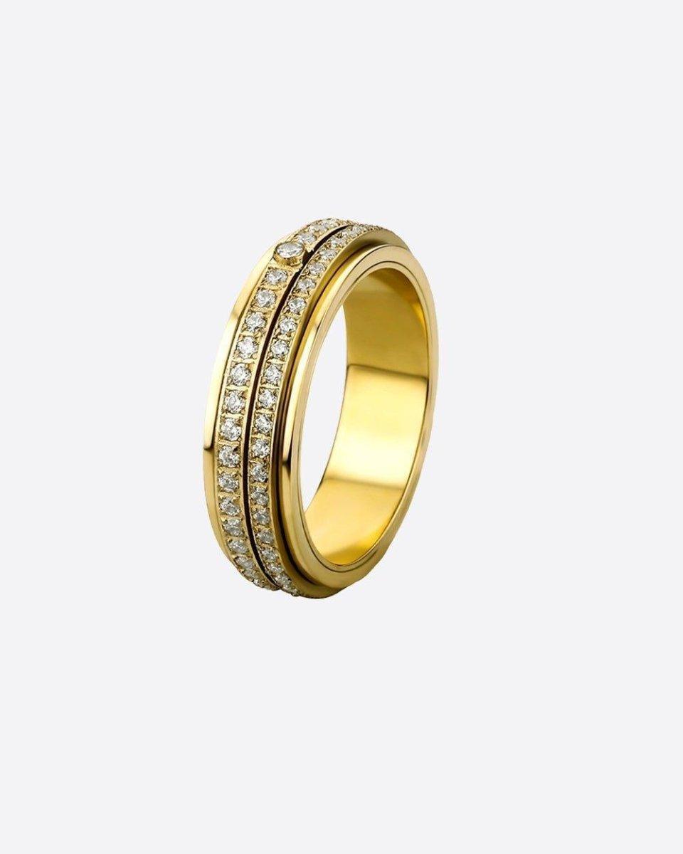 ICED ROWS RING. - 14K GOLD - DRIP IN THE JEWEL