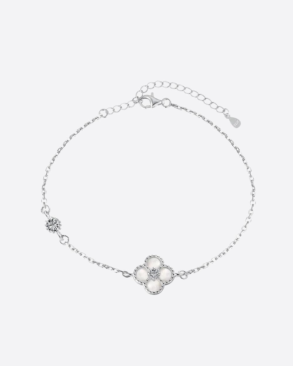 ICY CLOVER BRACELET 925. - WHITE GOLD - DRIP IN THE JEWEL