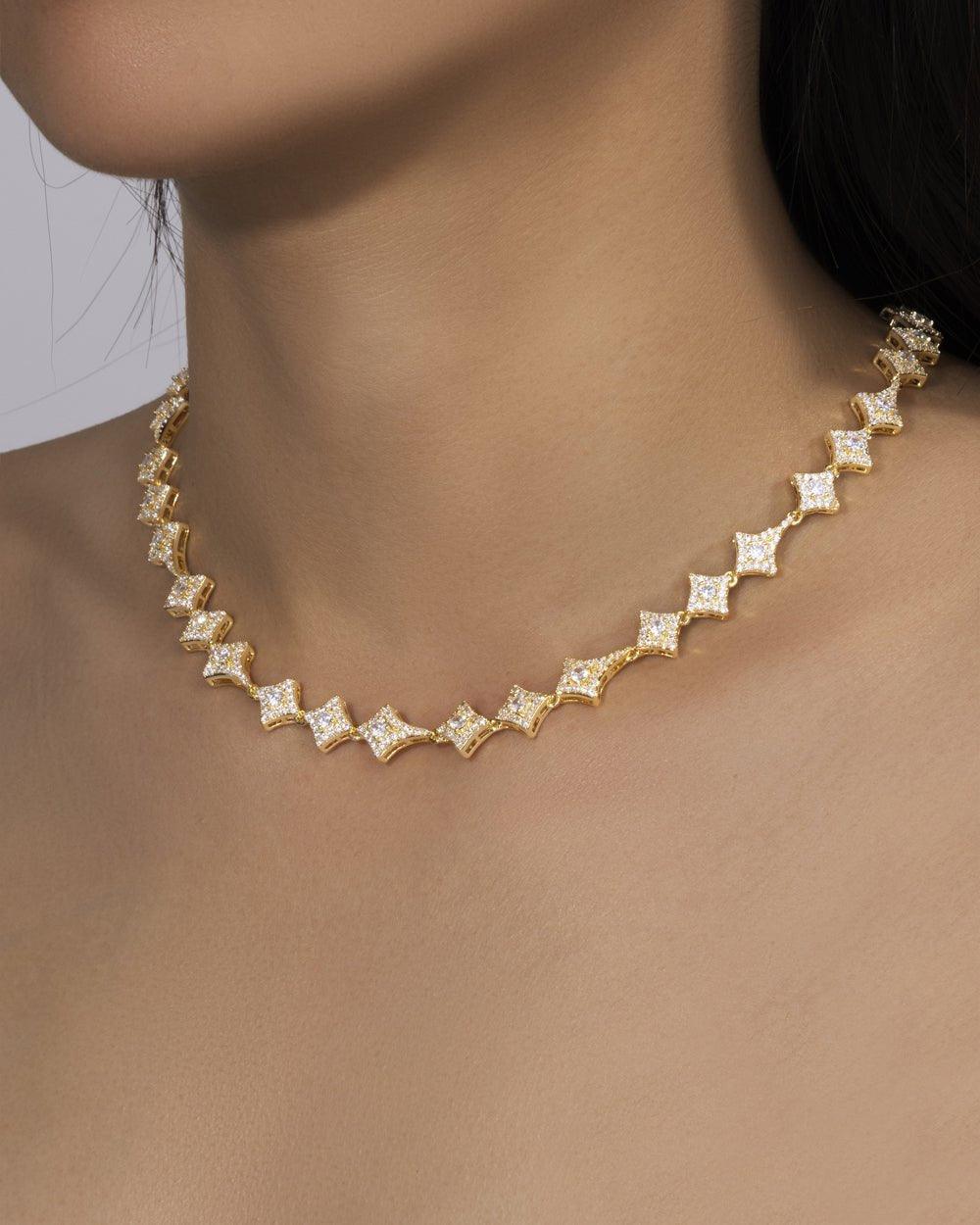 ICY RHOMBUS CHAIN. - 18K GOLD - DRIP IN THE JEWEL