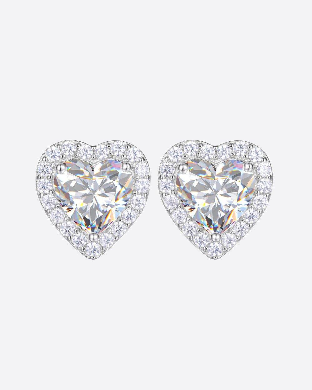 MOISSANITE BIG LOVE STUDS. - WHITE GOLD - DRIP IN THE JEWEL