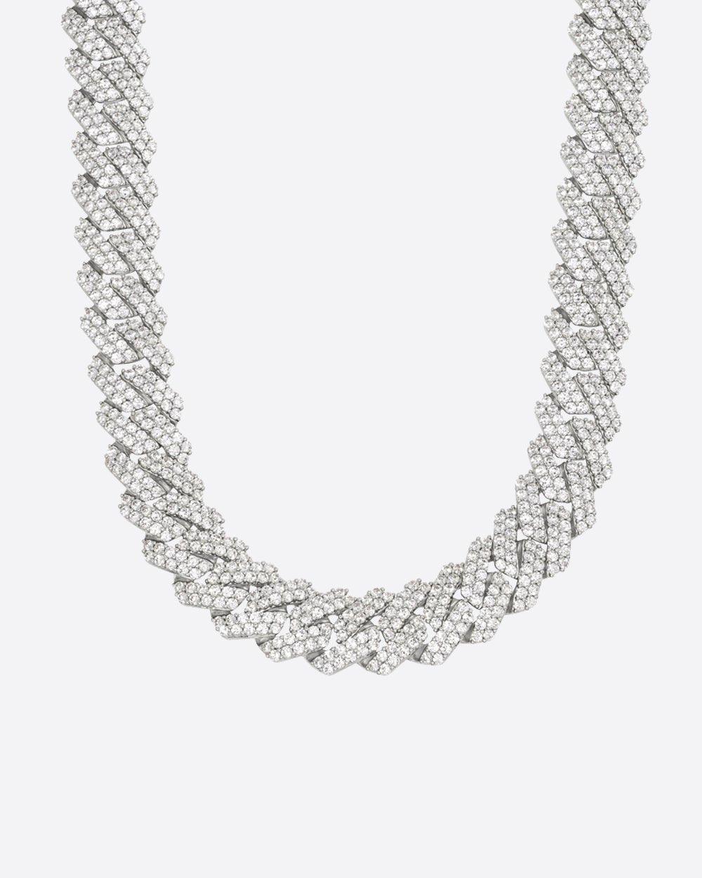 MOISSANITE CUBAN CHAIN. - 20MM WHITE GOLD - DRIP IN THE JEWEL