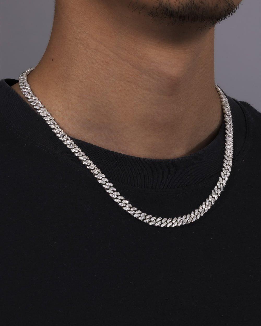 MOISSANITE CUBAN CHAIN. - 6MM WHITE GOLD - DRIP IN THE JEWEL