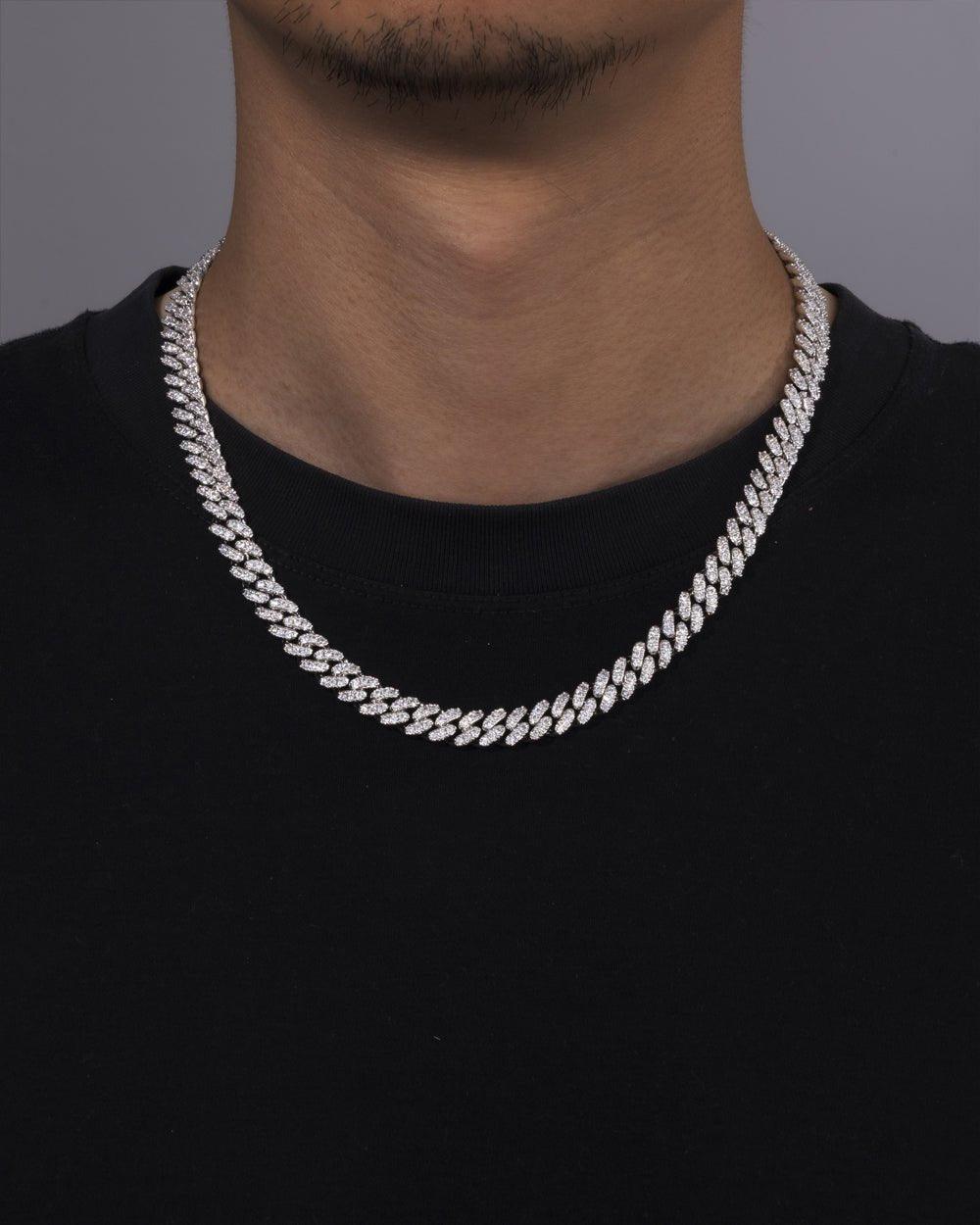 MOISSANITE CUBAN CHAIN. - 8MM WHITE GOLD - DRIP IN THE JEWEL