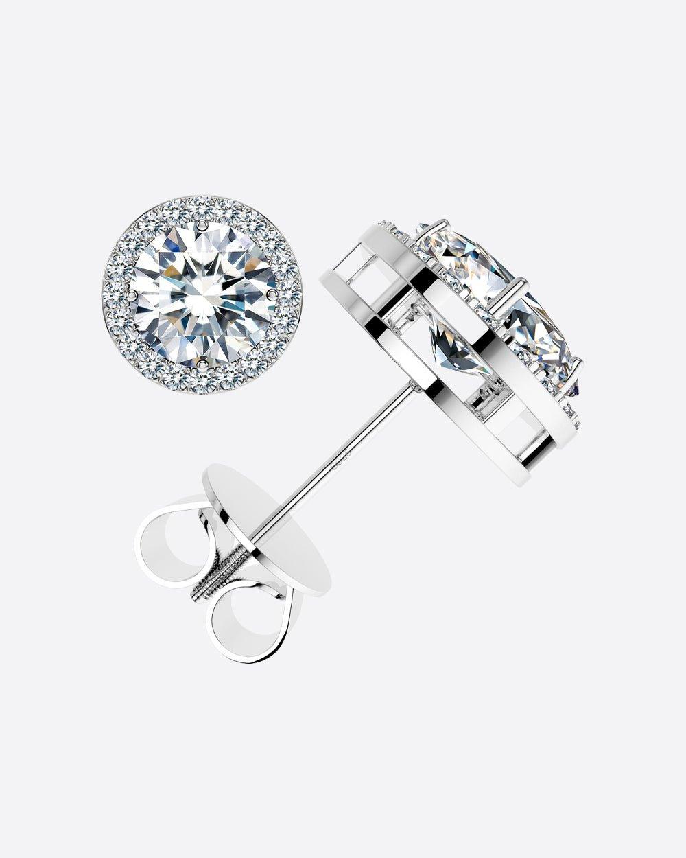 MOISSANITE ROYAL STUDS. - WHITE GOLD - DRIP IN THE JEWEL