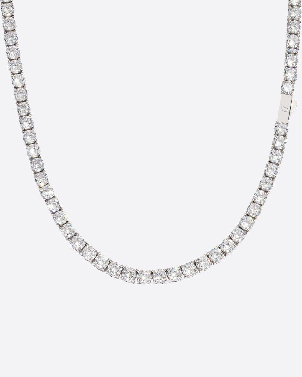MOISSANITE TENNIS CHAIN. - 5MM WHITE GOLD - DRIP IN THE JEWEL