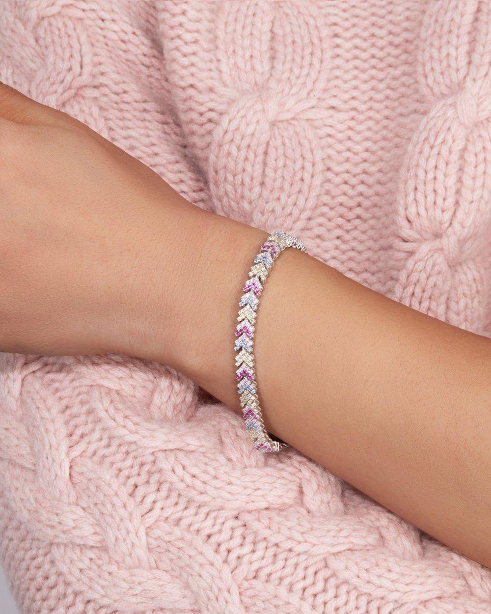 PASTEL PALLETE LILY BRACELET 925. - WHITE GOLD - DRIP IN THE JEWEL
