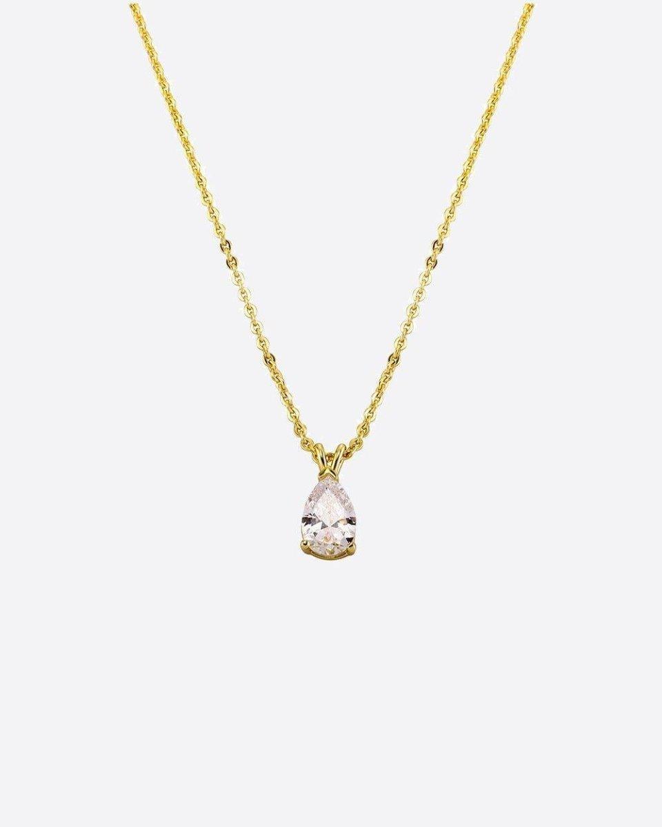 PEAR DROP NECKLACE. - 14K GOLD - DRIP IN THE JEWEL