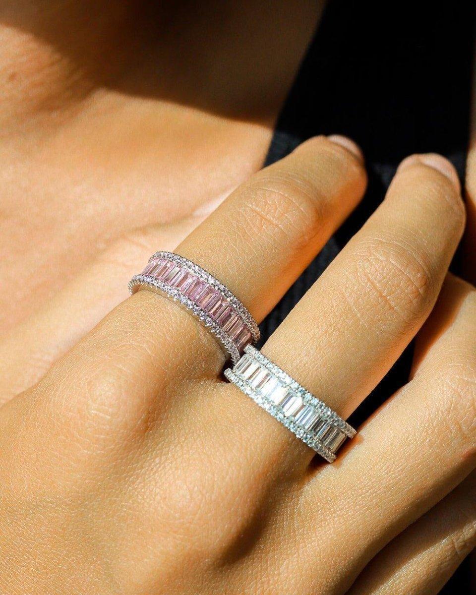 PINK BAGUETTE BAND. - 925 - DRIP IN THE JEWEL
