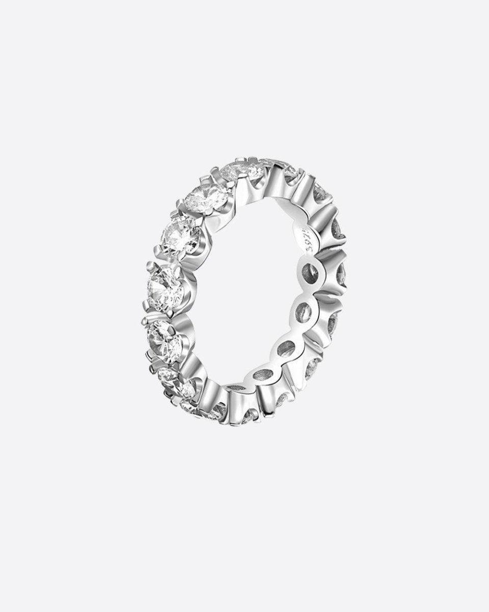 ROUND CUT BAND. - 925 - DRIP IN THE JEWEL
