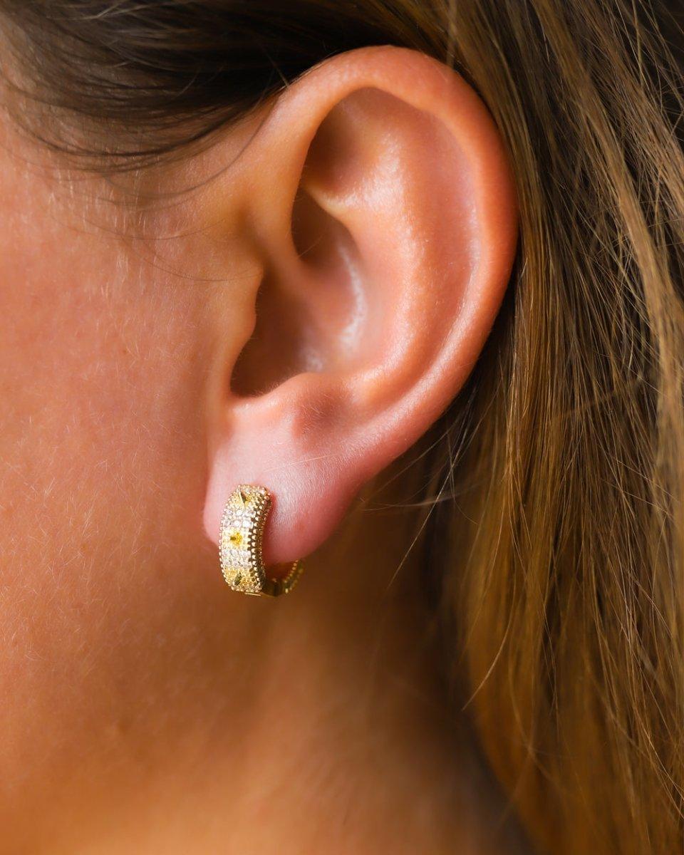 SPIKED EARRINGS. - 18K GOLD - DRIP IN THE JEWEL